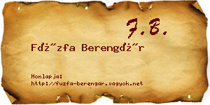 Füzfa Berengár névjegykártya